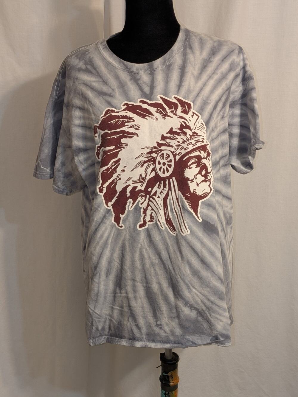 Handmade Native American Tribe Pride Tie-Dye T-Shirt Sz L